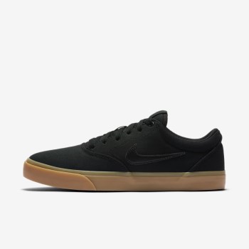 Nike SB Charge Canvas - Férfi Deszkás Cipő - Fekete/Fekete/Világos Barna/Fekete